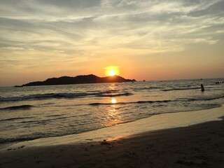 sunset on the beach