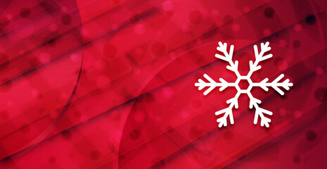 Snowflake icon colorful shiny abstract banner background illustration