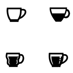 coffee cup icon abstract vector design beautiful