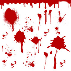 red paint splatter seamless blood pattern abstract vector Design