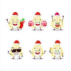 Santa Claus emoticons with slash of yellow pear cartoon character