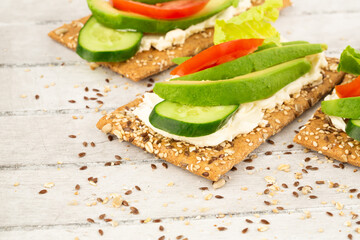 Sandwiches with avocado