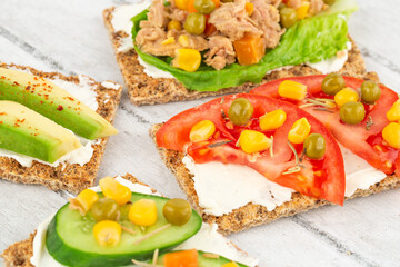 Sandwiches with vegetables