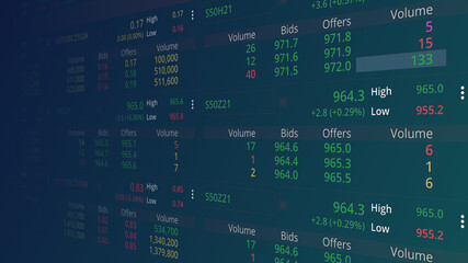 Global Stock Exchange, Streaming Trade Screen, Big data