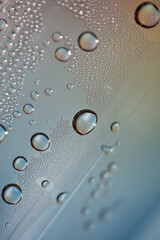 Fototapeta na wymiar Water droplets in plastic bottle macro background high quality prints