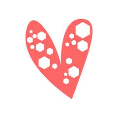 Pink Heart Vector Illustration for valentine days design