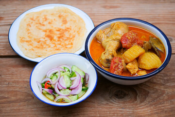 chicken curry with roti