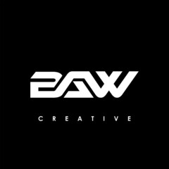 BAW Letter Initial Logo Design Template Vector Illustration