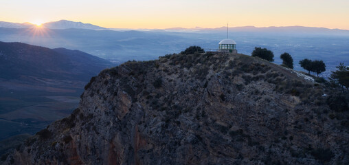 Fototapeta na wymiar Photograph of a mountain hut in Cumbres Verdes, Sierra Nevada, Granada, Spain