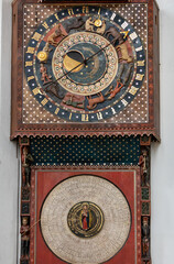  Astronomical clock in St Mary's Church made in 1464–1470 by Hans Düringer. Gdansk, Poland.