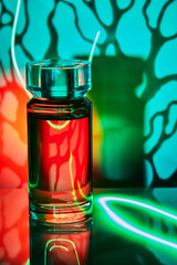 Mockup perfume, Art photography with unusual light