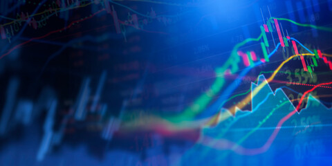 Stock market background design with copy space