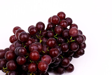 Fresh Organic Grapes on white background
