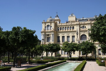 Fototapeta na wymiar Building monument city hall. Costa del Sol, Malaga. Andalusia southern Spain. Europe