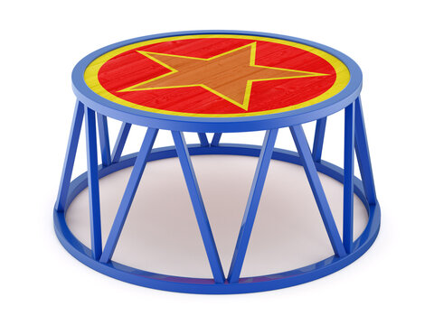 Circus stand on white background - 3D illustration