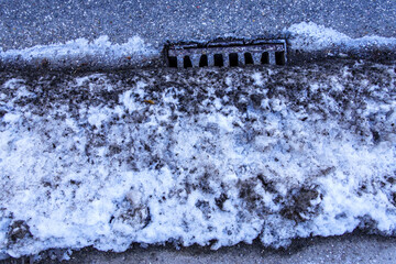 old manhole at a street