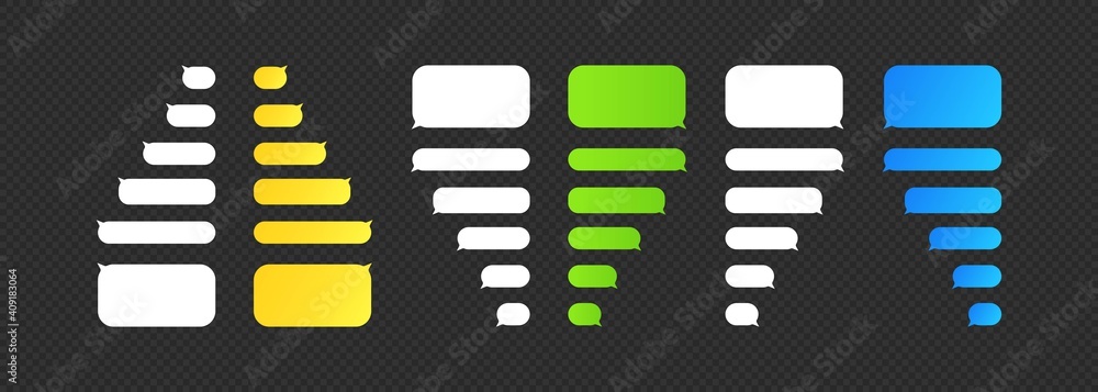 Poster message chat bubbles vector icons for phone chat. vector on isolated background. eps 10 vector