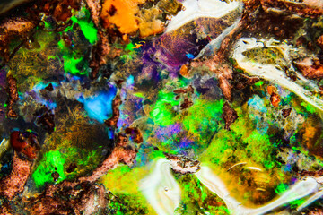 beautiful close-up macro photo of Opal stone