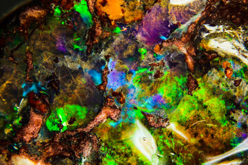 beautiful close-up macro photo of Opal stone