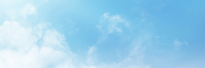 Blue sky with white cloud. The summer heaven is colorful clearing day Good weather and beautiful nature in the morning.
