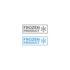 Fototapeta premium Frozen product label. Vector icon template