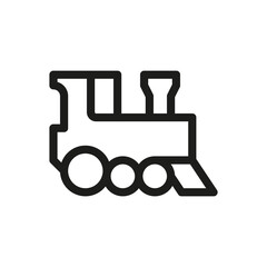 Steam train isolated icon, locomotive linear icon, old train vector icon with editable stroke © Altop Media
