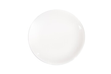 Close-Up Of Ceramic Empty white  Plate isolated on white background
