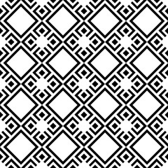 Seamless background for your designs. Modern ornament. Geometric abstract black and white pattern