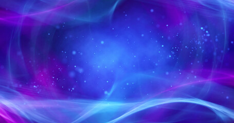 Abstract bright glitter blue background out of focus.3 d render..