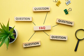 Concept FAQ frequently asked questions on the frequent issues - obrazy, fototapety, plakaty