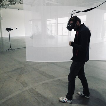 Virtual Reality Person stehend