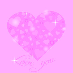 Heart shape vector. Love symbol. Valentine greeting card. Concept for invitation, mother day card, anniversary.