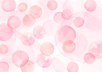 水彩,かわいいピンク,水玉の背景