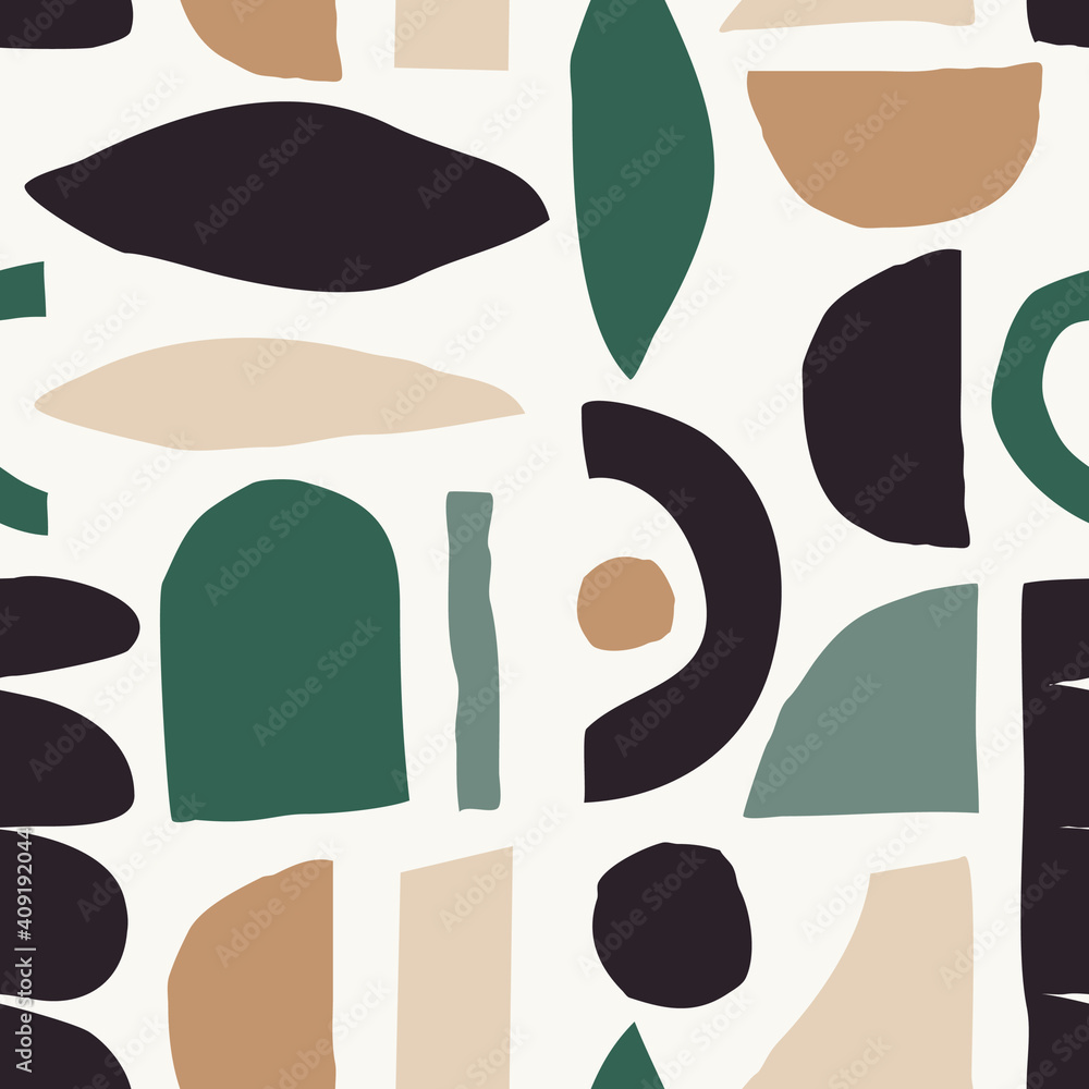 Poster abstract geometric shapes seamless pattern
