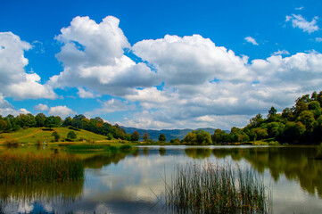 Picturesque view of Tsover Lake in the village of Dsegh, Armenia