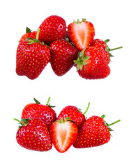 Fresh ripe Strawberry isolated on white background. 