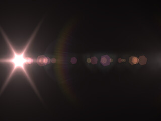 Anamorphic lens flare - obrazy, fototapety, plakaty