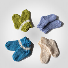 pair of knitted socks