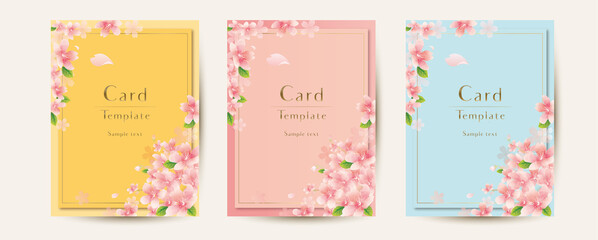 エレガントな花のベクターイラスト　ウェディング　春,Set of floral  elegant  templates. Elegant Spring Flowers Vector Background