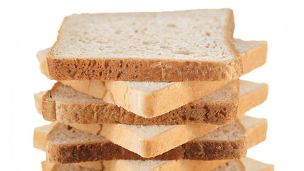 toast bread isolated on white background