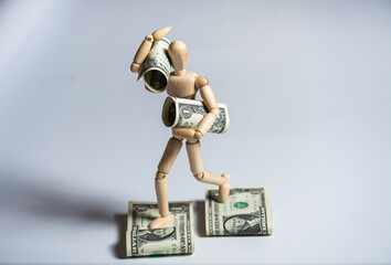 Business concept. A successful financial deal. Man with money