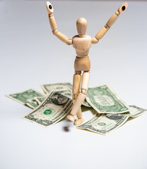 Business concept. A successful financial deal. Man with money