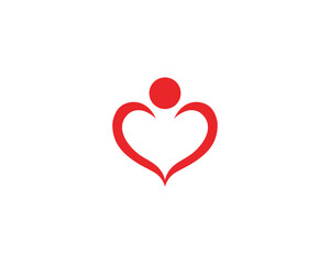Love heart logo vectors