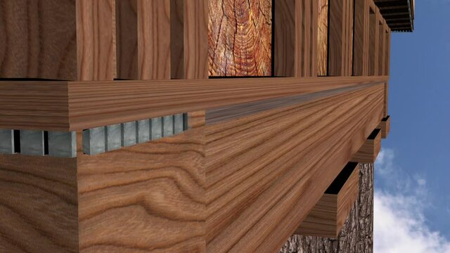 Animation of an archaic Greek temple in that period they were made from wood before they have been replaced with stone 