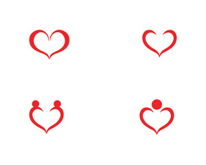 Love heart logo vectors