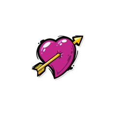 love heart vector illustration. good for valentines day celebration or falling in love symbol.