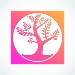 tree light color logo design