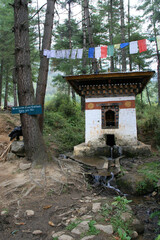 prayer wheel closed to paro (bhutan)
