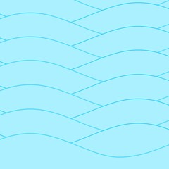 Seamless geometric pattern in the shape of ocean waves