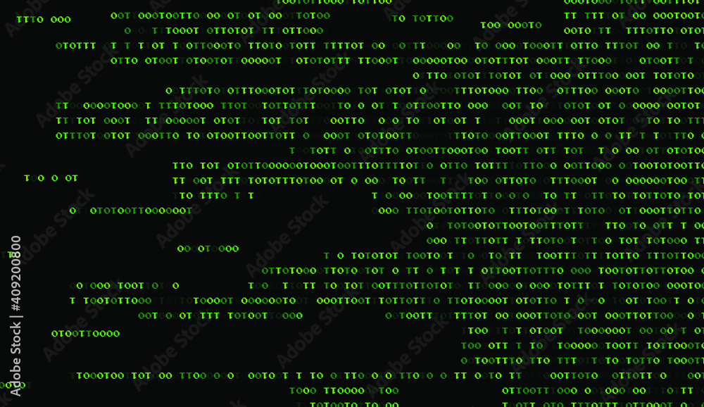 Aufkleber Texture composed by a sequence of zero and one number. Abstract futuristic cyberspace with binary code, matrix background with digits.